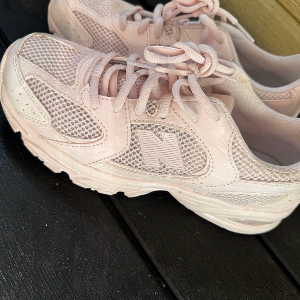 New Balance Light Pink Mesh Sneakers